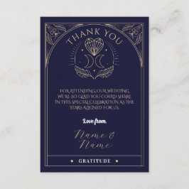 サンキュータロットムーンクリスタルハートウェディングカード エンクロージャーカード