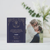 サンキュータロットムーンクリスタルハートウェディングカード エンクロージャーカード (スタンド正面)