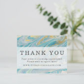 サンキューターコイズ金ゴールドゲート石Geodeクーポン ポストカード (スタンド正面)