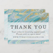 サンキューターコイズ金ゴールドゲート石Geodeクーポン ポストカード (正面/裏面)