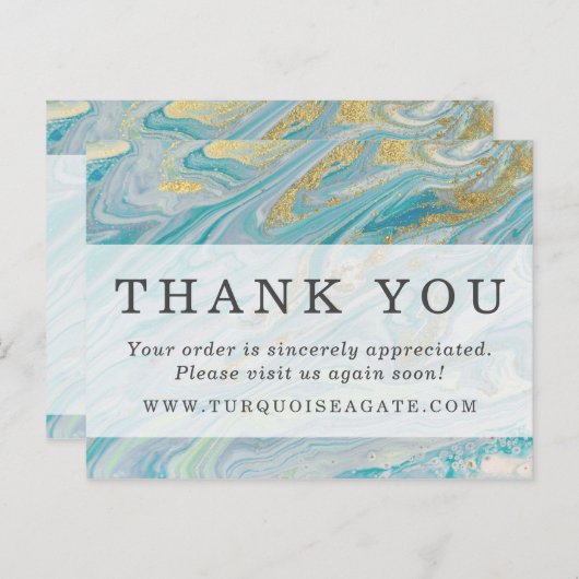 サンキューターコイズ金ゴールドゲート石Geodeクーポン ポストカード (正面/裏面)