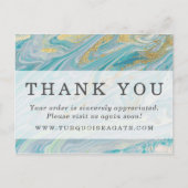 サンキューターコイズ金ゴールドゲート石Geodeクーポン ポストカード (正面)