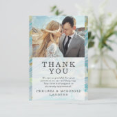 サンキューターコイズ金ゴールドマーブルゲ結婚ードのカード サンキューカード (スタンド正面)