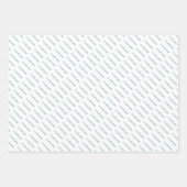 サンキュータータンチェックパターンセージグリーンパステル ラッピングペーパーシート (正面3)