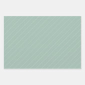 サンキュータータンチェックパターンセージグリーンパステル ラッピングペーパーシート (正面2)