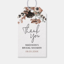 サンキューダスティピンク&ブラックフローラブライダルシャワー