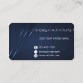 サンキューダークブルーモダン 割引カード (裏面)