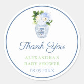 サンキューチノイスリーシックなブルーグリーンフローラ特典 ラウンドシール (正面)
