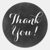 サンキューチャックボードシャビー素朴コテージシック ラウンドシール (正面)