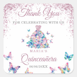 サンキューチョウきらめくガウンキンセアニェラ スクエアシール