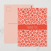 サンキューチータープリントパタンレッド ポストカード (正面/裏面)