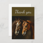 サンキューツーホースファーム動物 サンキューカード (正面/裏面)