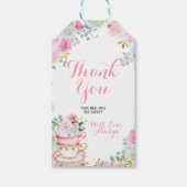サンキューティーパステルパーティー花ベビーシャワー ギフトタグ (正面)