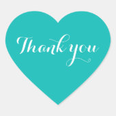 サンキューティール（緑がかった色）ブルーステッカー |ユニバーサルサンキュー ハートシール (正面)