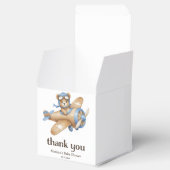 サンキューテディベアパイロット男の赤ちゃんシャワー フェイバーボックス (オープン)