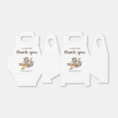 サンキューテディベアパイロット男の赤ちゃんシャワー フェイバーボックス (折り畳みなし)