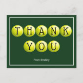 サンキューテニスカスタムパーソナライズされた ポストカード (正面)