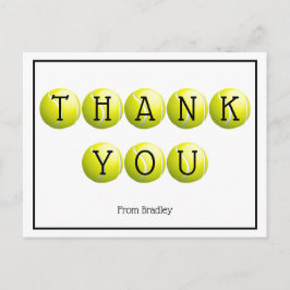 サンキューテニスカスタムパーソナライズされた ポストカード