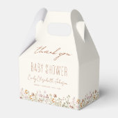 サンキューテラコッタワイルドフラワーボホベイビーシャワー フェイバーボックス (裏面サイド)