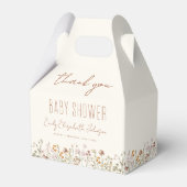 サンキューテラコッタワイルドフラワーボホベイビーシャワー フェイバーボックス (正面サイド)