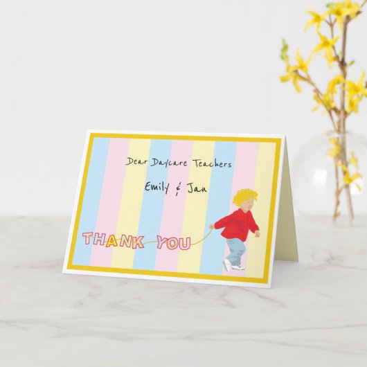 サンキューデイケア先生 カード (黄色い花)