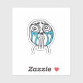 サンキュートゥルジェ泣き叫びトロルフェイスミーム シール (シート)