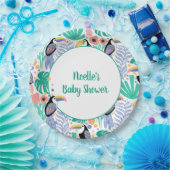 サンキュートロピカルトゥーカンバードベビーシャワー ペーパープレート (パーティー)
