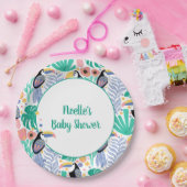 サンキュートロピカルトゥーカンバードベビーシャワー ペーパープレート (パーティー)