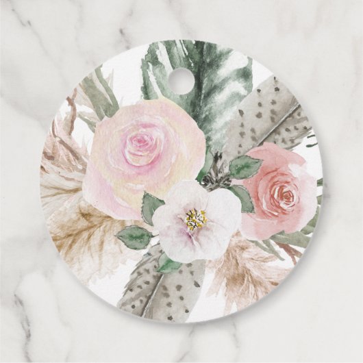 サンキュートロピカルフローラルパンパスグラスフェザー フェイバータグ (裏面)