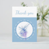 サンキュートンフライ水彩自然アート サンキューカード (スタンド正面)