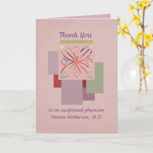 サンキュードクターメディカルプロフェッショナル カード (黄色い花)