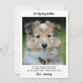 サンキュードッグウォーカーシンプルかわいいカスタムペット写真 カード (正面)