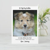 サンキュードッグウォーカーシンプルかわいいカスタムペット写真 カード (スタンド正面)