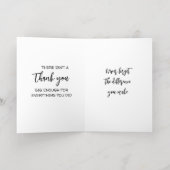 サンキューナースミニマリスト白黒 箔グリーティングカード (内側レイダウン)