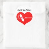 サンキューナース感謝ハート ラウンドシール (バッグ)