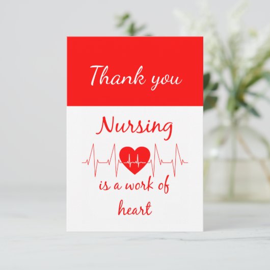 サンキューナース看護感動的引用文 サンキューカード (スタンド正面)