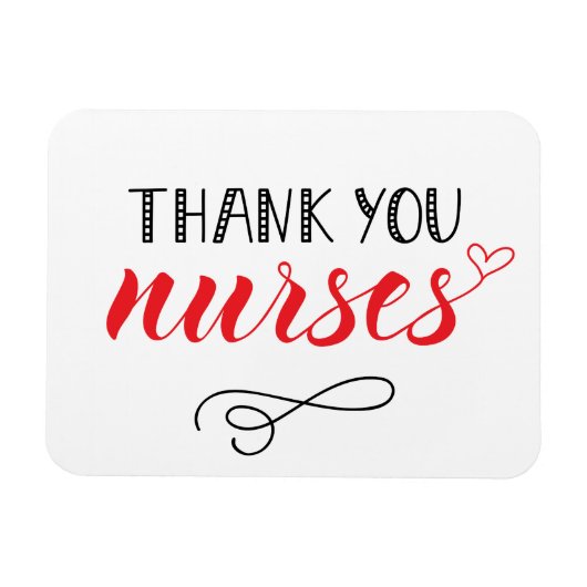 サンキューナース |おもしろいフォント マグネット (横)