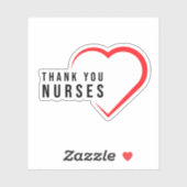 サンキューナース |ハート赤 シール (シート)