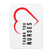 サンキューナース |ハート赤 マグネット (縦)