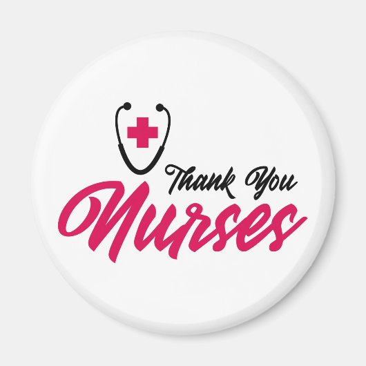 サンキューナース |ピンク マグネット (正面)