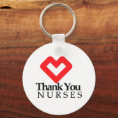 サンキューナース |赤いハート キーホルダー (正面)