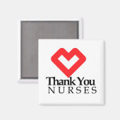 サンキューナース |赤いハート マグネット (正面/裏面)
