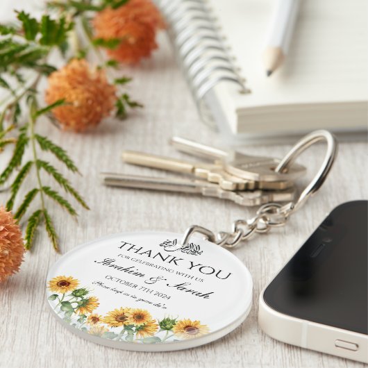サンキューニカイスラム結婚式の引き出物フローラ キーホルダー (正面右)