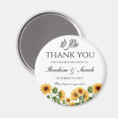 サンキューニカイスラム結婚式の引き出物フローラ マグネット (正面/裏面)