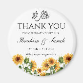 サンキューニカイスラム結婚式の引き出物フローラ マグネット (正面)