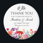 サンキューニカ結婚式の引き出物フローララウンド マグネット<br><div class="desc">ありがとうニカ結婚式の引き出物フローララウンドマグネット</div>