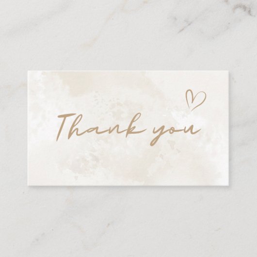 サンキューニュートラルパステルホワイトマーブルソーシャルメディア 名刺 (正面)