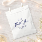 サンキューネイビーブルー白航海のいかり結婚ズ フェイバーバッグ (クリップ留めされた状態)