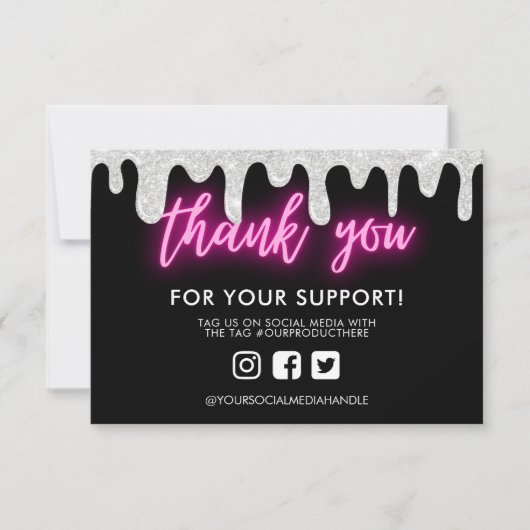 サンキューネオングリッタードリップカスタムメディアインサート (正面)