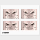 サンキューネームシンプルバラブライダルスウィート16th 長方形シール (シート)